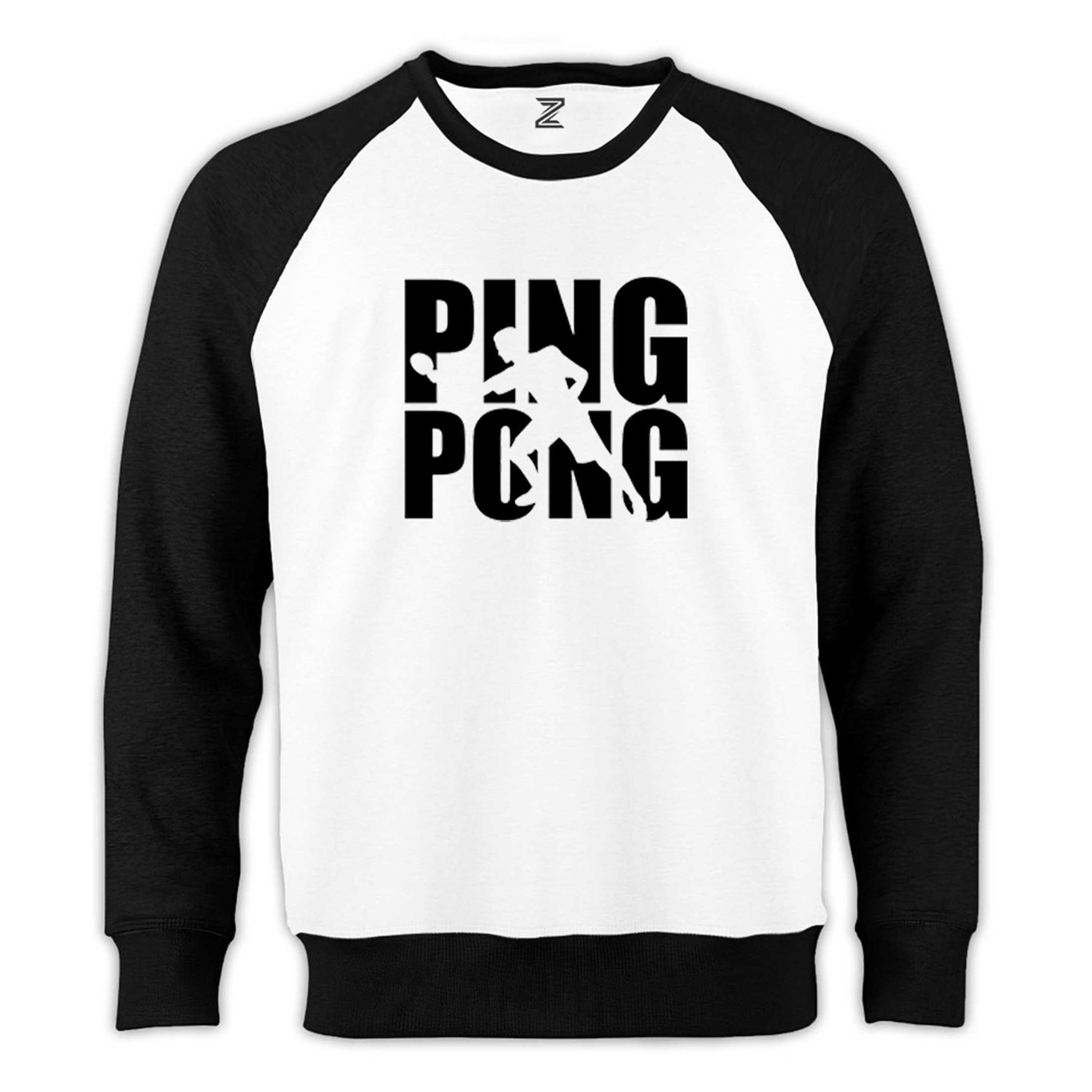 Ping Pong Actor Reglan Kol Beyaz Sweatshirt - Zepplingiyim