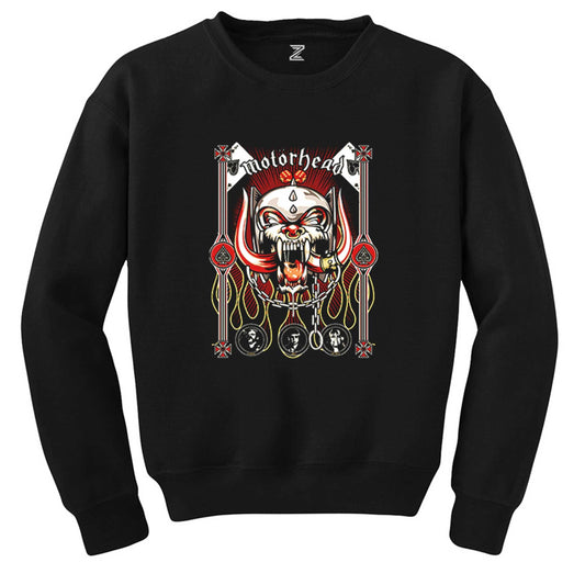 Motörhead Ace of Spades Grup Face Siyah Sweatshirt - Zepplingiyim