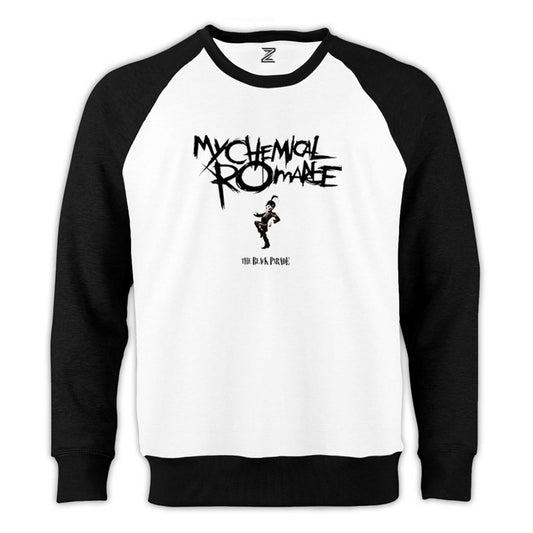 My Chemical Romance The Black Grup Reglan Kol Beyaz Sweatshirt - Zepplingiyim