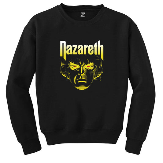 Nazareth Face Siyah Sweatshirt - Zepplingiyim