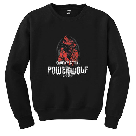 Powerwolf Lupus Dei Siyah Sweatshirt - Zepplingiyim