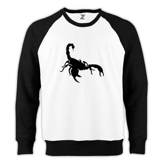Scorpions Logo White Reglan Kol Beyaz Sweatshirt - Zepplingiyim