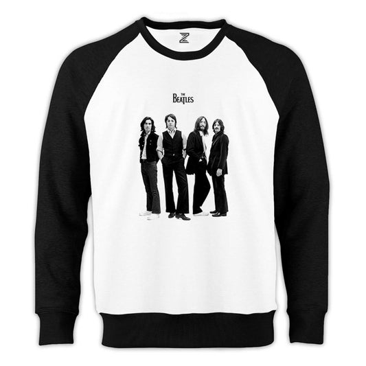 The Beatles Grup Reglan Kol Beyaz Sweatshirt - Zepplingiyim