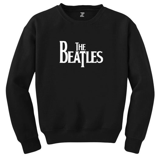 The Beatles Logo Siyah Sweatshirt - Zepplingiyim
