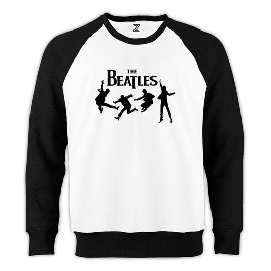 The Beatles Multimedia Reglan Kol Beyaz Sweatshirt - Zepplingiyim