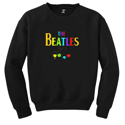 The Beatles Rainbow Siyah Sweatshirt - Zepplingiyim
