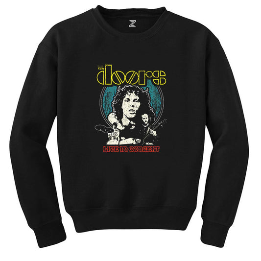 The Doors Live in Concert Siyah Sweatshirt - Zepplingiyim