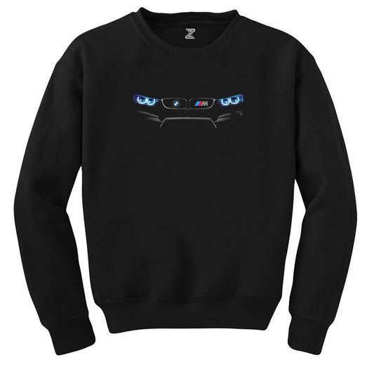 BMW Series M Power Logo Siyah Sweatshirt - Zepplingiyim