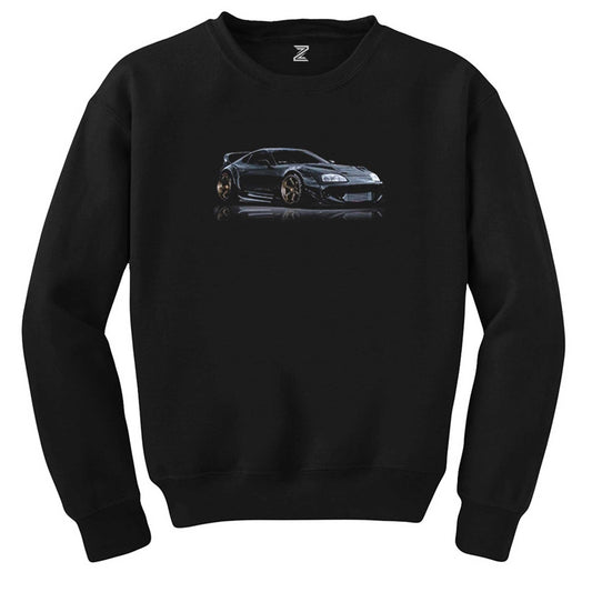 Toyota Supra Mk4 Siyah Sweatshirt - Zepplingiyim