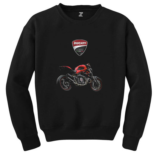 Ducati Monster Siyah Sweatshirt - Zepplingiyim