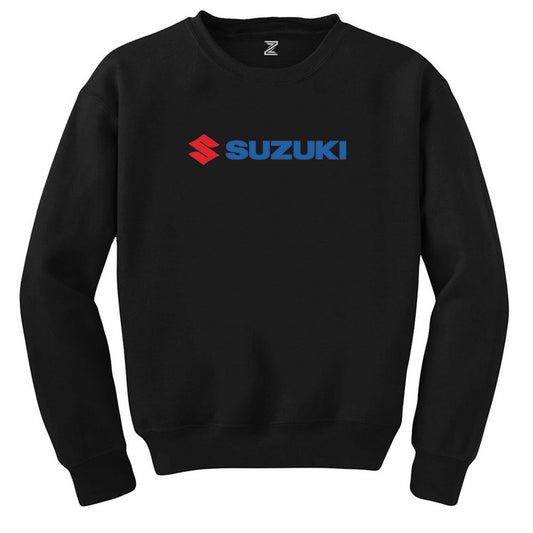 Suzuki Motorcycle Logo Siyah Sweatshirt - Zepplingiyim