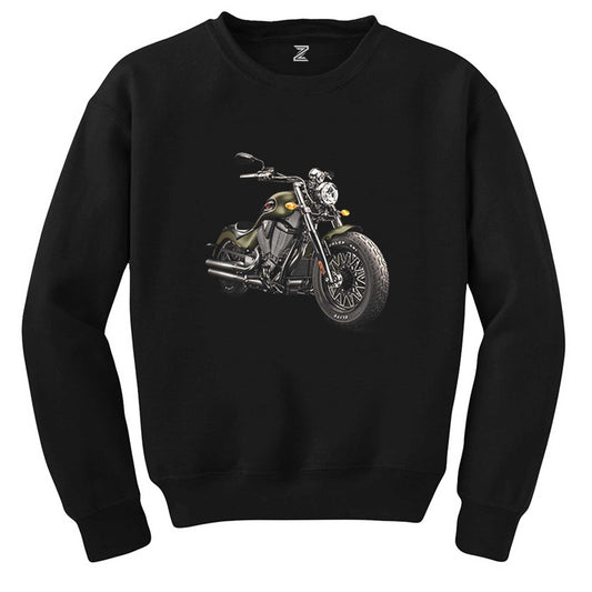 Kruvazör Motosiklet Siyah Sweatshirt - Zepplingiyim