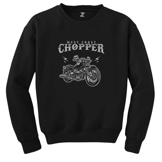 West Coast Choppers Customs Siyah Sweatshirt - Zepplingiyim