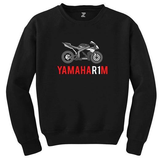 Yamaha R1 Red Siyah Sweatshirt - Zepplingiyim