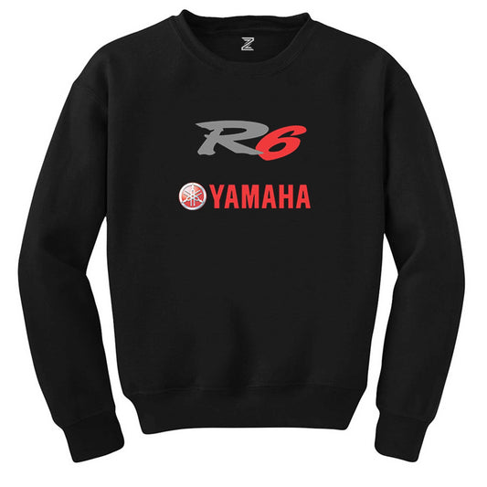 Yamaha R6 Red Siyah Sweatshirt - Zepplingiyim