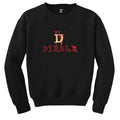Diablo IV Logo ve Text Siyah Sweatshirt - Zepplingiyim