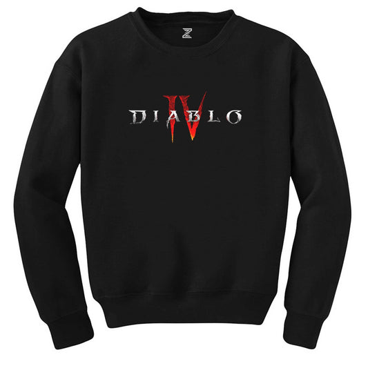 Diablo IV Logo Siyah Sweatshirt - Zepplingiyim