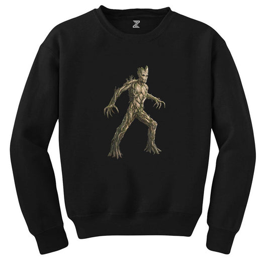 Galaksinin Koruyucuları Groot Siyah Sweatshirt - Zepplingiyim
