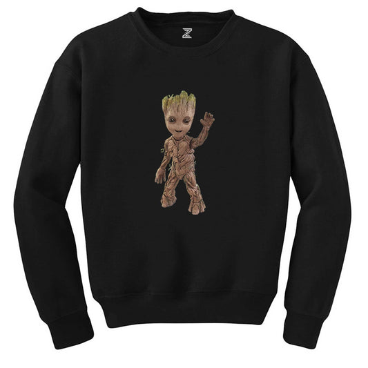 Groot Baby Siyah Sweatshirt - Zepplingiyim