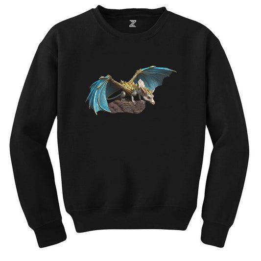 Baby Dragon Siyah Sweatshirt - Zepplingiyim