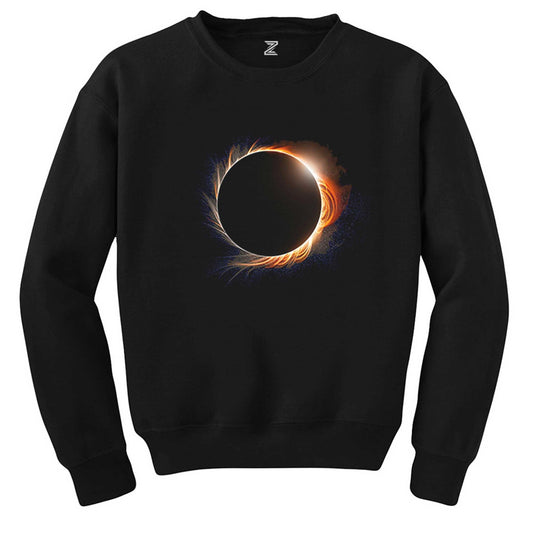 Solar Eclipse Siyah Sweatshirt - Zepplingiyim