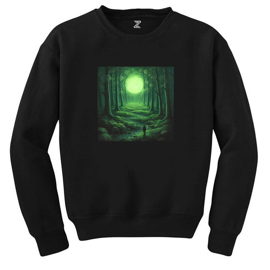Green Forest Siyah Sweatshirt - Zepplingiyim