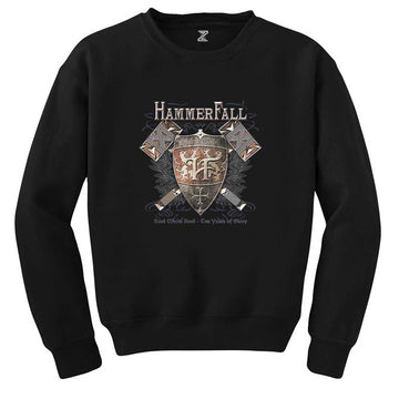 Hammerfall Steel Meets Steel Siyah Sweatshirt