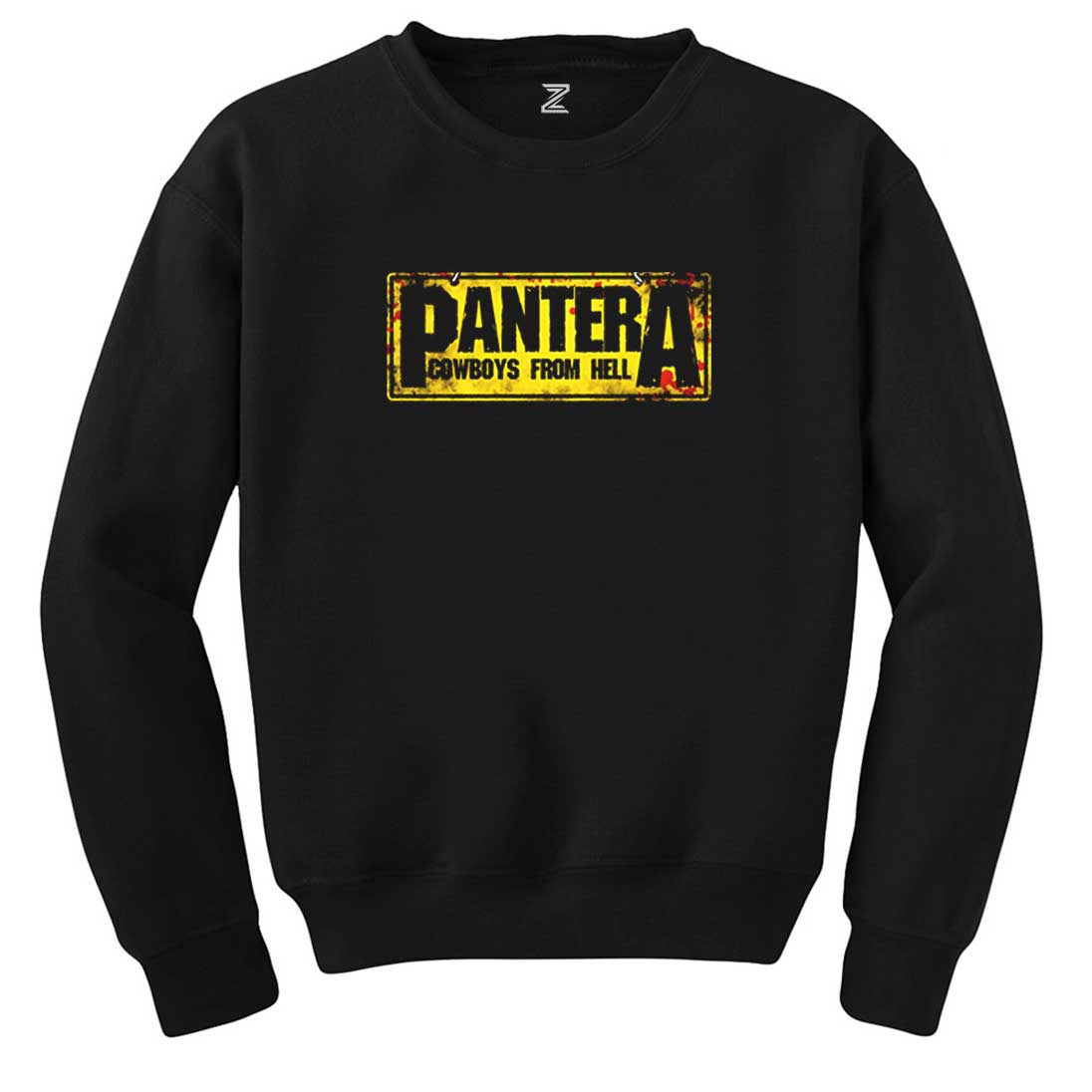 Pantera Cowboys from Hell Text Siyah Sweatshirt