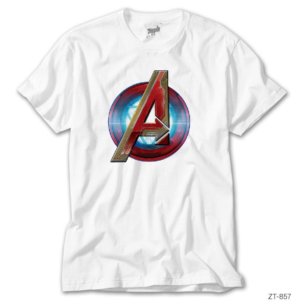 Avengers Age of Ultron Beyaz Tişört - Zepplingiyim